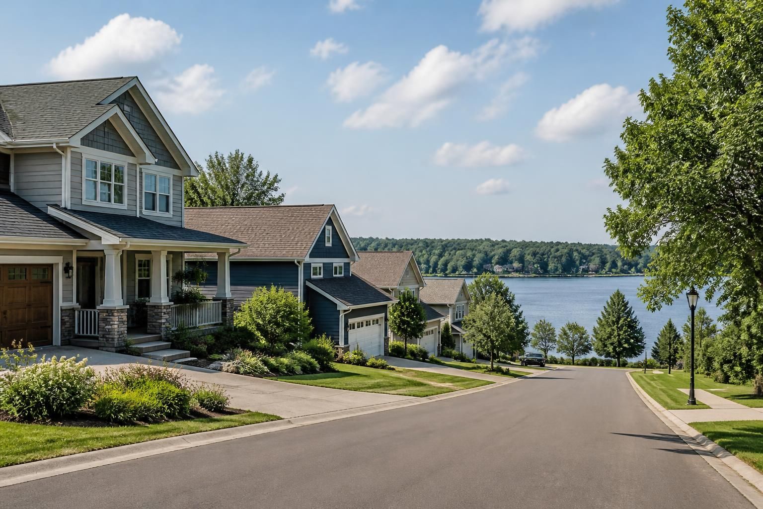 Welcoming lakeside neighborhood with well-kept homes in Big Lake