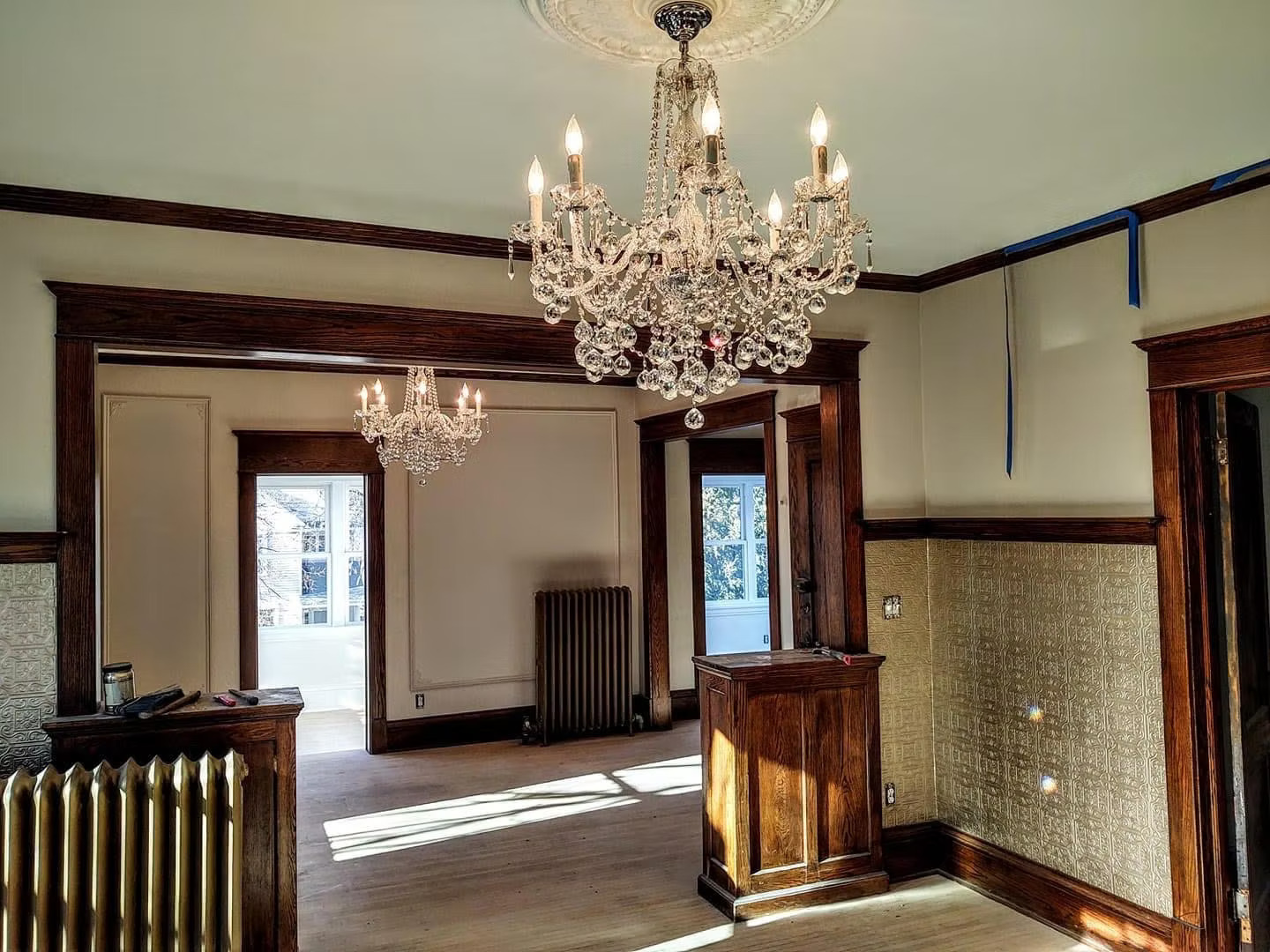 Historic Home Chandelier Installation